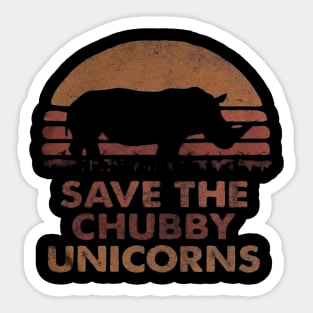 Save The Chubby Unicorns Costume Gift Sticker